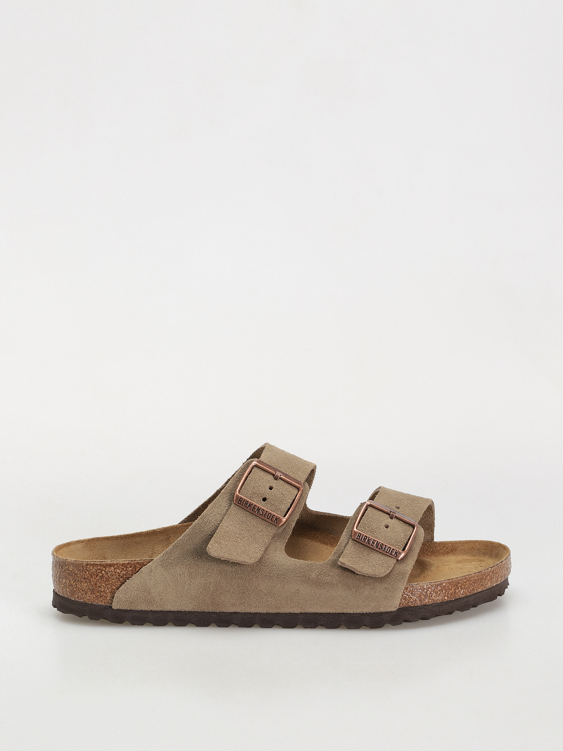 Шльопанці Birkenstock Arizona Suede Leather Regular - коричневий