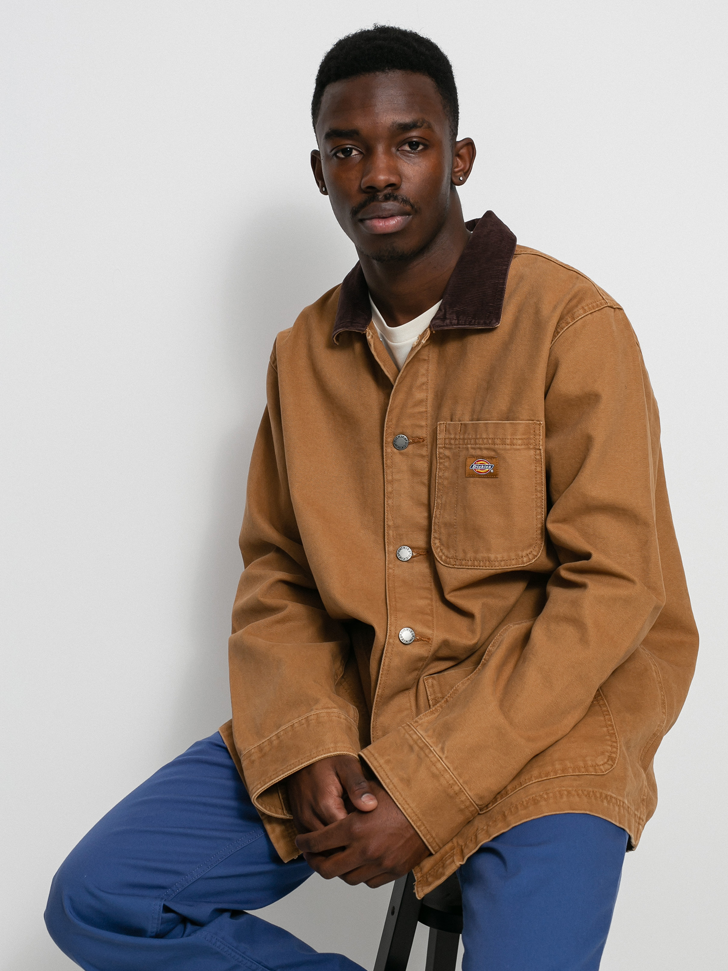 Dickies Duck Canvas Unlined Chore Jacket - brown (stone washed