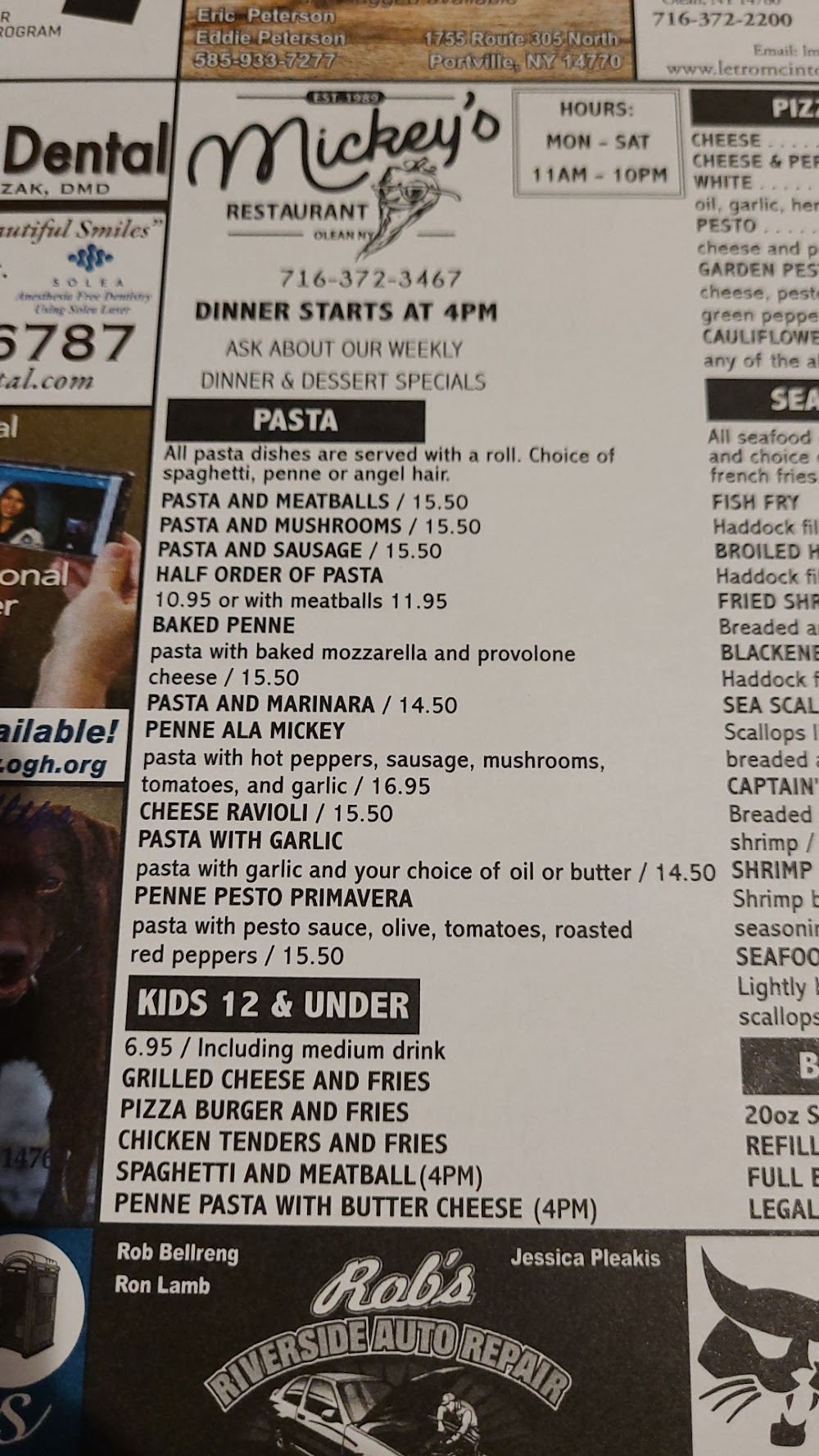 Mickey's Menu (Updated 2026)