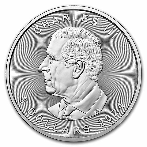2024 カナダ メイプルリーフ銀貨 1オンス .9999 ファインシルバー