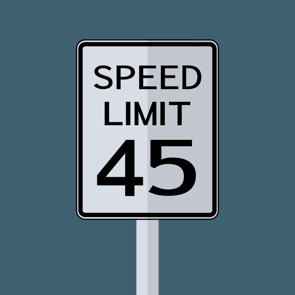 USA Road Traffic Transportation Sign Speed Limit 45 2315088 Vector