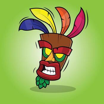 illustration of aku aku mask 11719624 Vector Art at Vecteezy