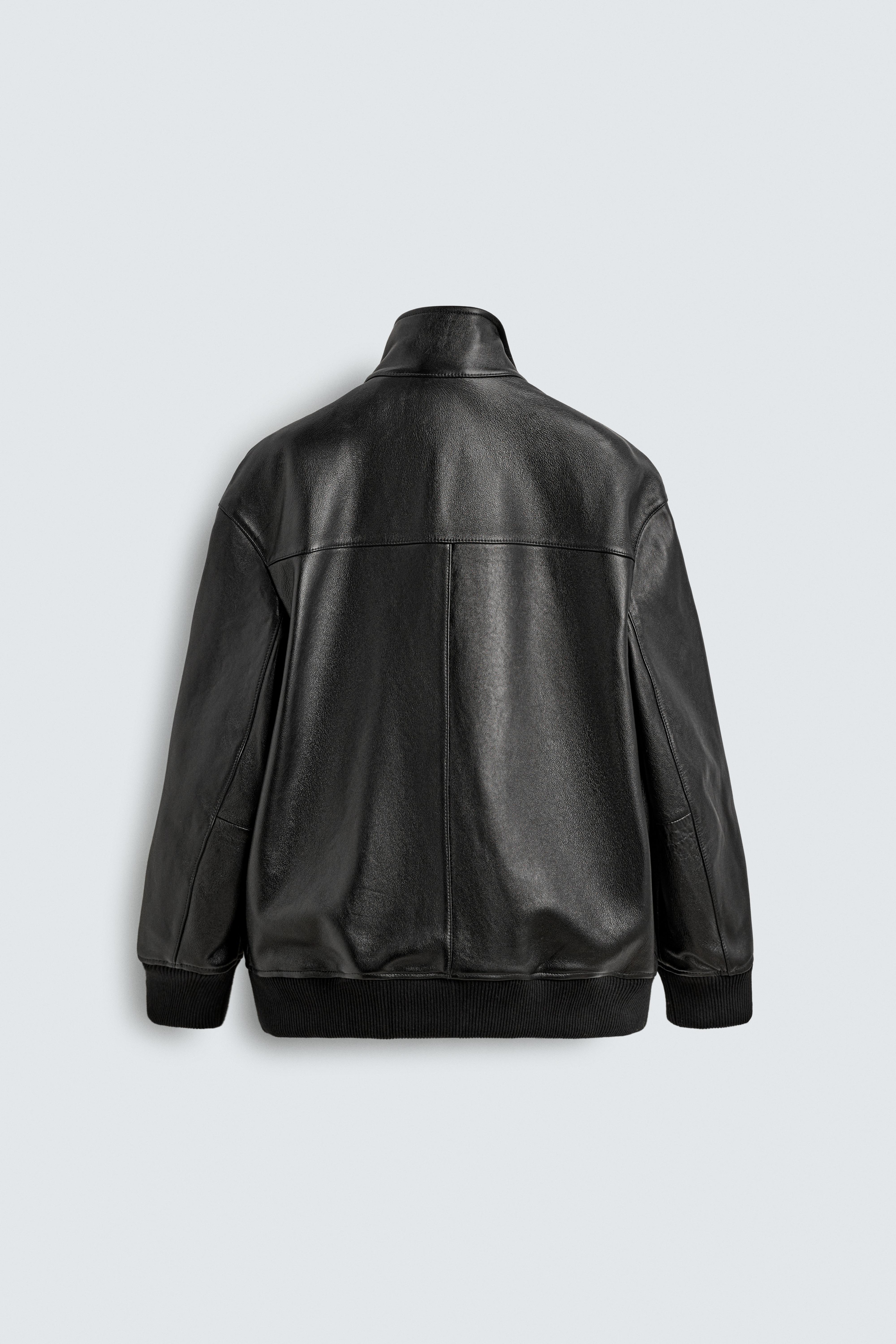 RELAXED FIT LEATHER JACKET ORIGINS - Black | ZARA United Kingdom