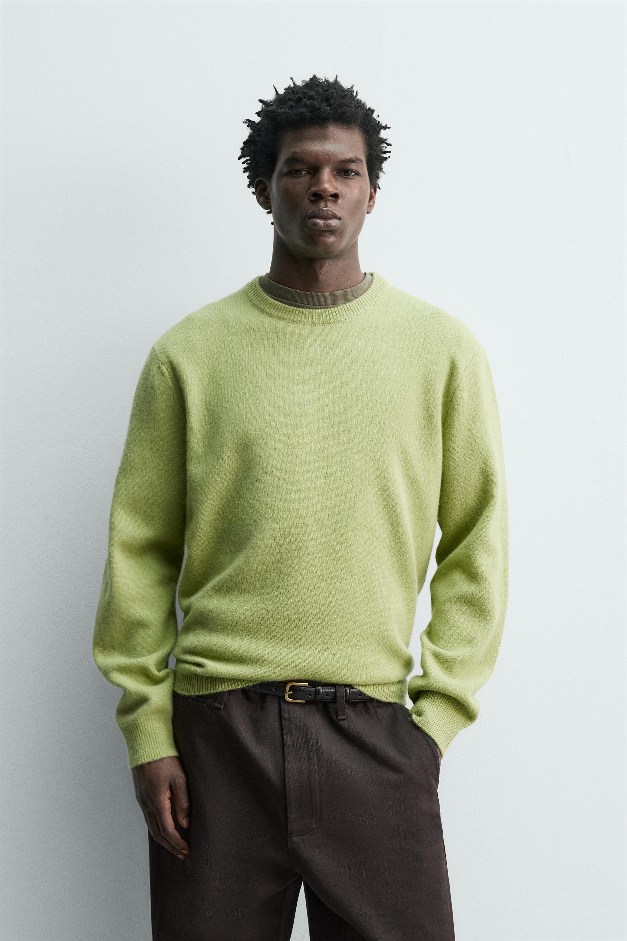 WOOL - ALPACA JUMPER - Lime green | ZARA United States