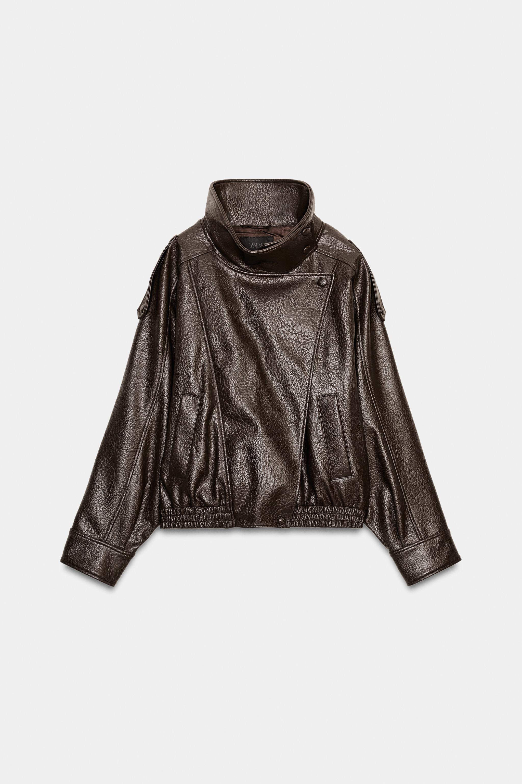 フェイクレザージャケット - ブラウン | ZARA Japan / 日本