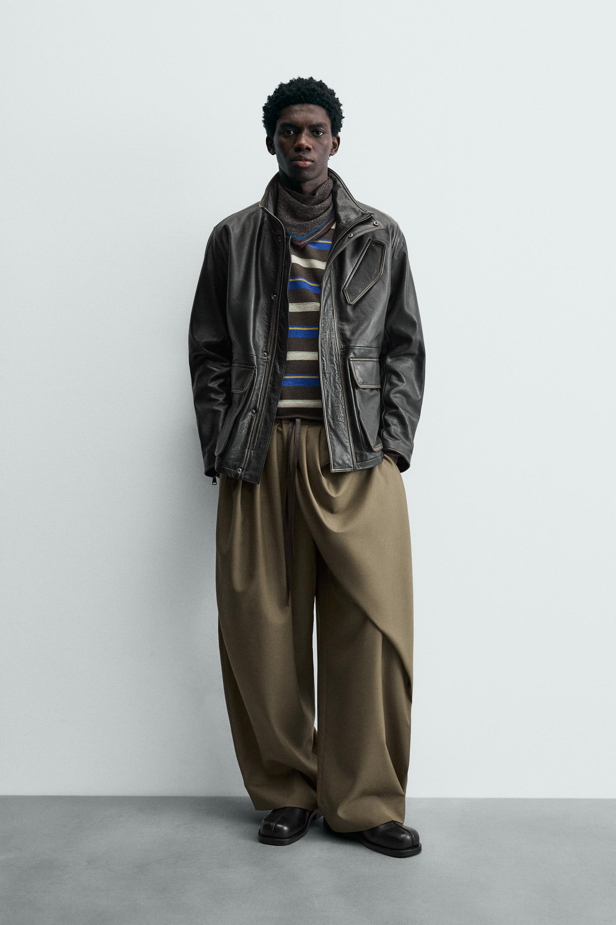 LIMITED EDITION レザーポケットジャケット - ブラック | ZARA Japan