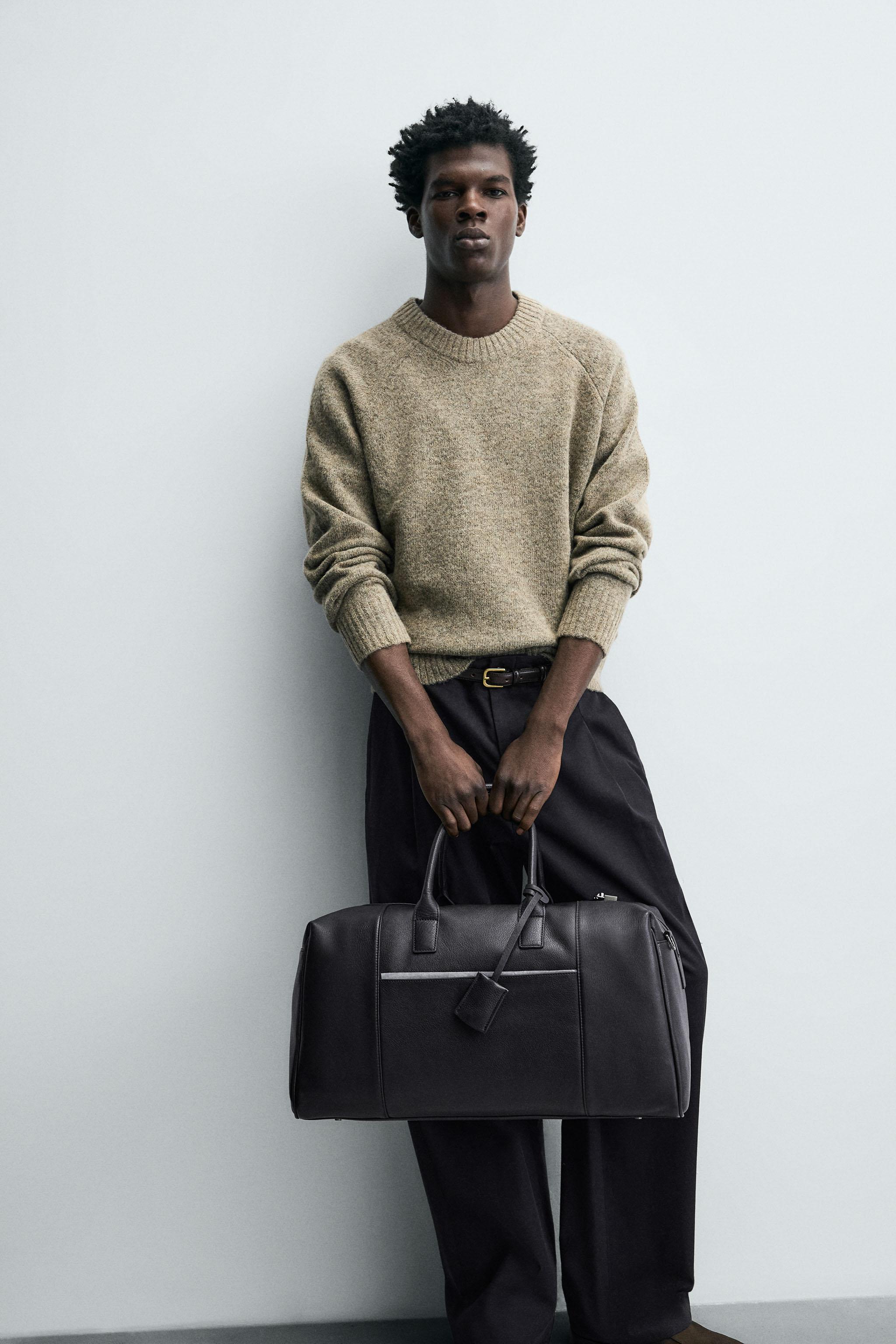 LEATHER TRAVEL BAG - Black | ZARA United States