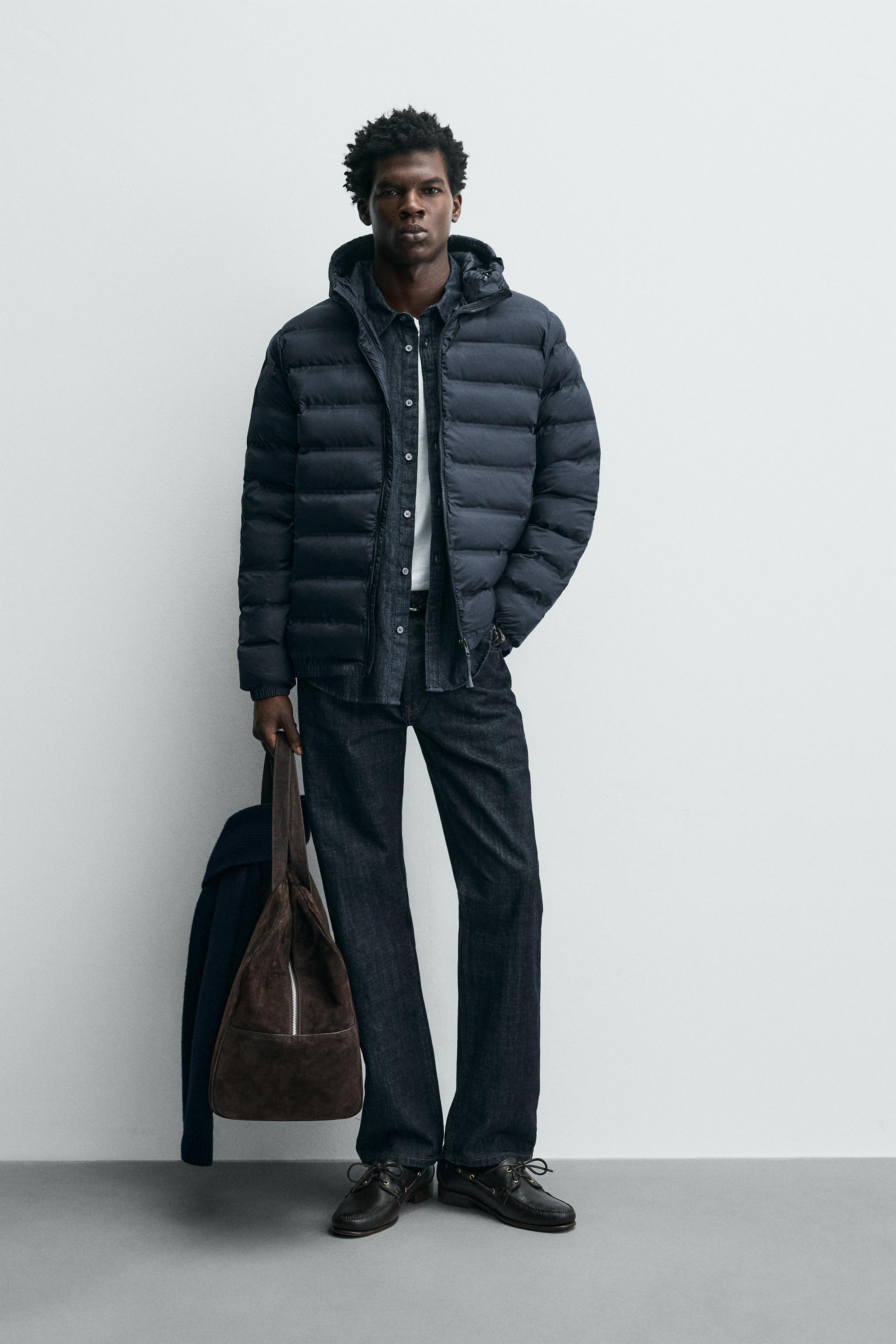 軽量撥水加工パフジャケット - ダークネイビーブルー | ZARA Japan / 日本