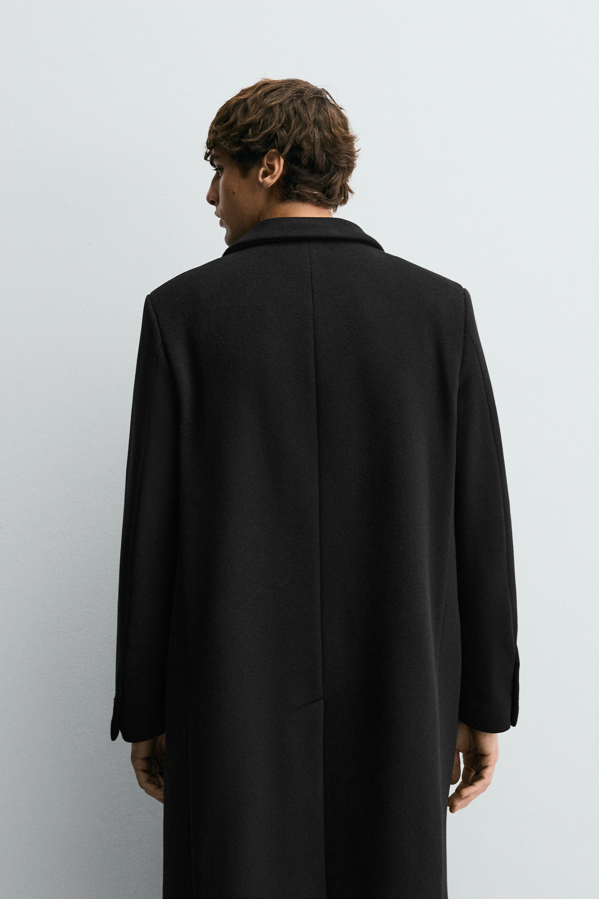 MANTECO®ウール混ダブルブレストコート - ブラック | ZARA Japan / 日本