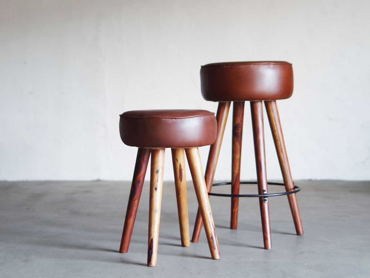 LIFE FURNITURE SF LEATHER STOOL / ライフファニチャー SF レザー