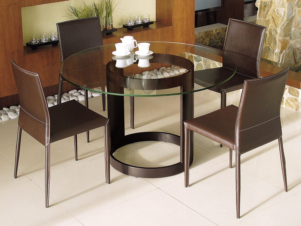 FLYMEe Noir GLASS TOP ROUND TABLE φ120 / フライミーノワール ガラス