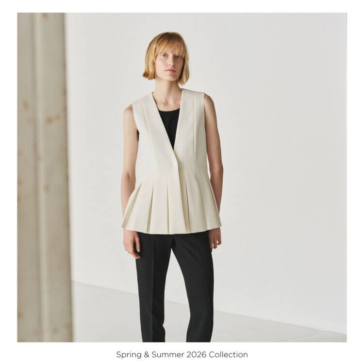 今欲しいのは、即旬顔に導く＜ドットボタンキルティングロングジレ