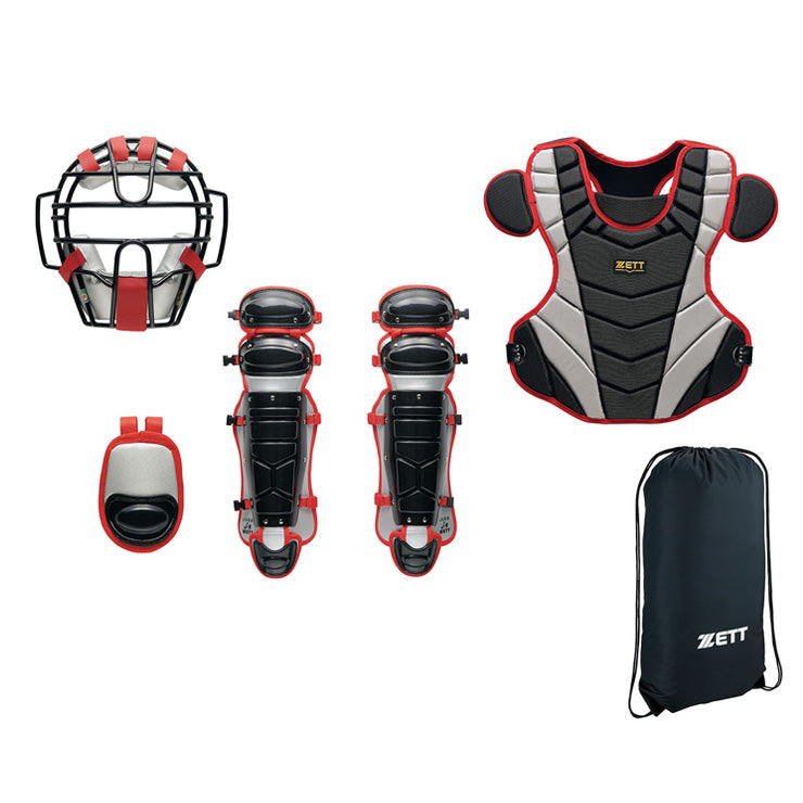2026モデル】ゼット 一般軟式 ソフトボール キャッチャー防具 4点