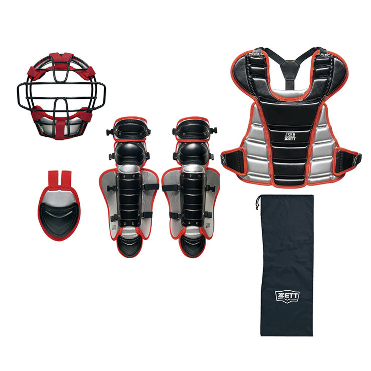 2025モデル】ゼット 少年軟式 ソフトボール キャッチャー防具 4点