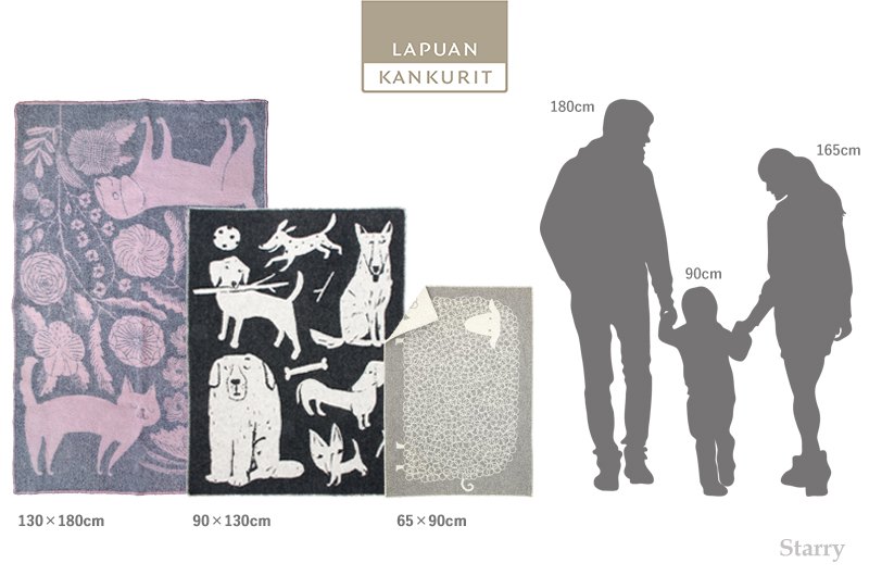 ☆送料無料☆【LAPUAN KANKURIT ブランケット:KOIRAPUISTO】【犬柄