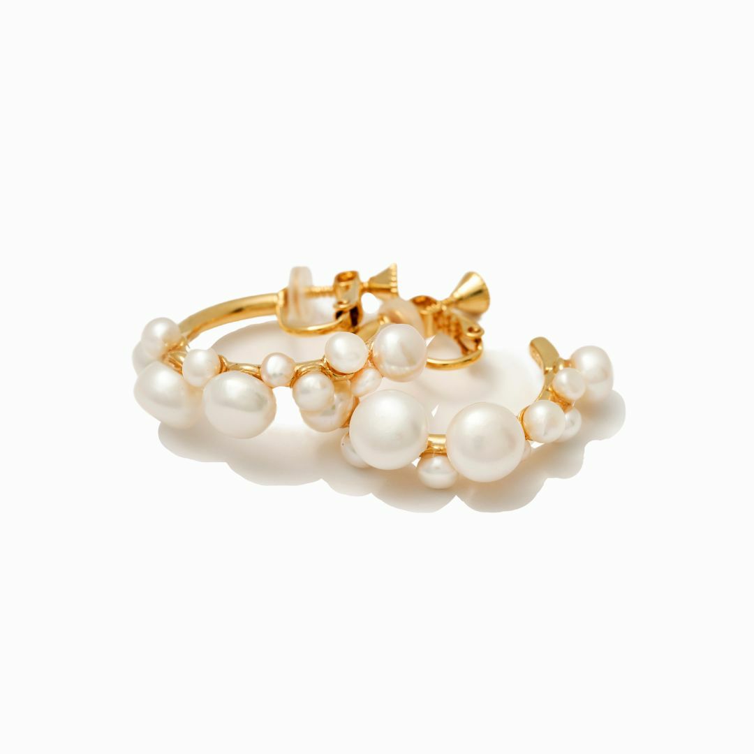 バブルパールフープイヤリング | STELLAR HOLLYWOOD-ステラハリウッド