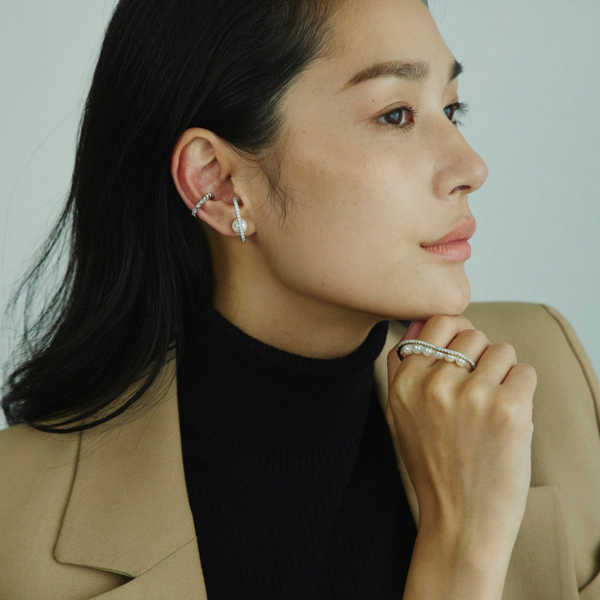 ビジューラインパールフィンガーリング(シルバー) | STELLAR HOLLYWOOD