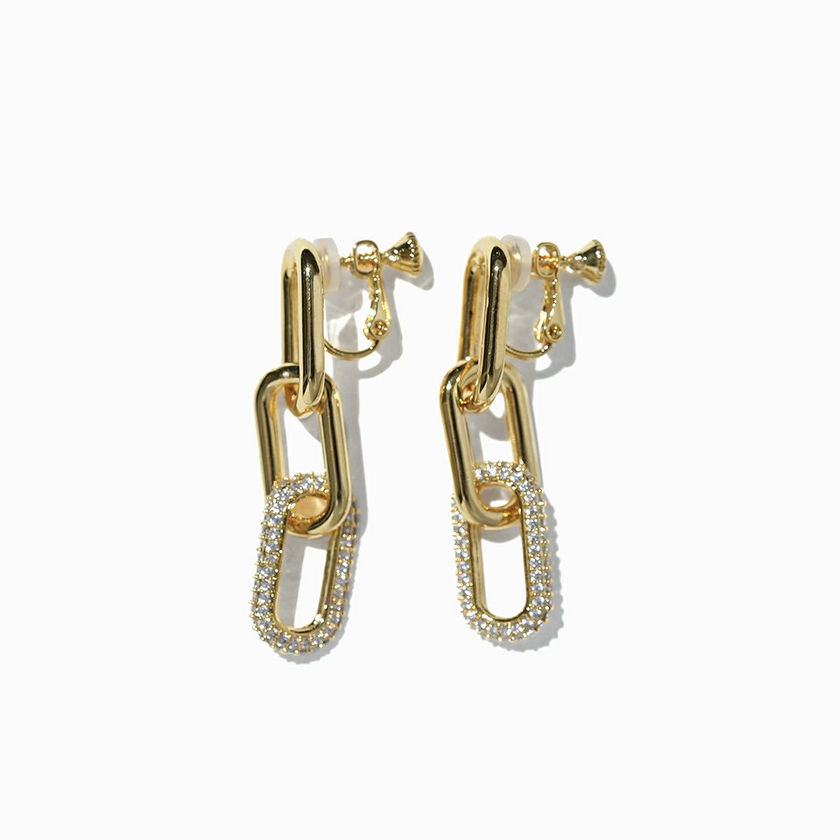 メタルシャイニーチェーンイヤリング(シルバー) | STELLAR HOLLYWOOD