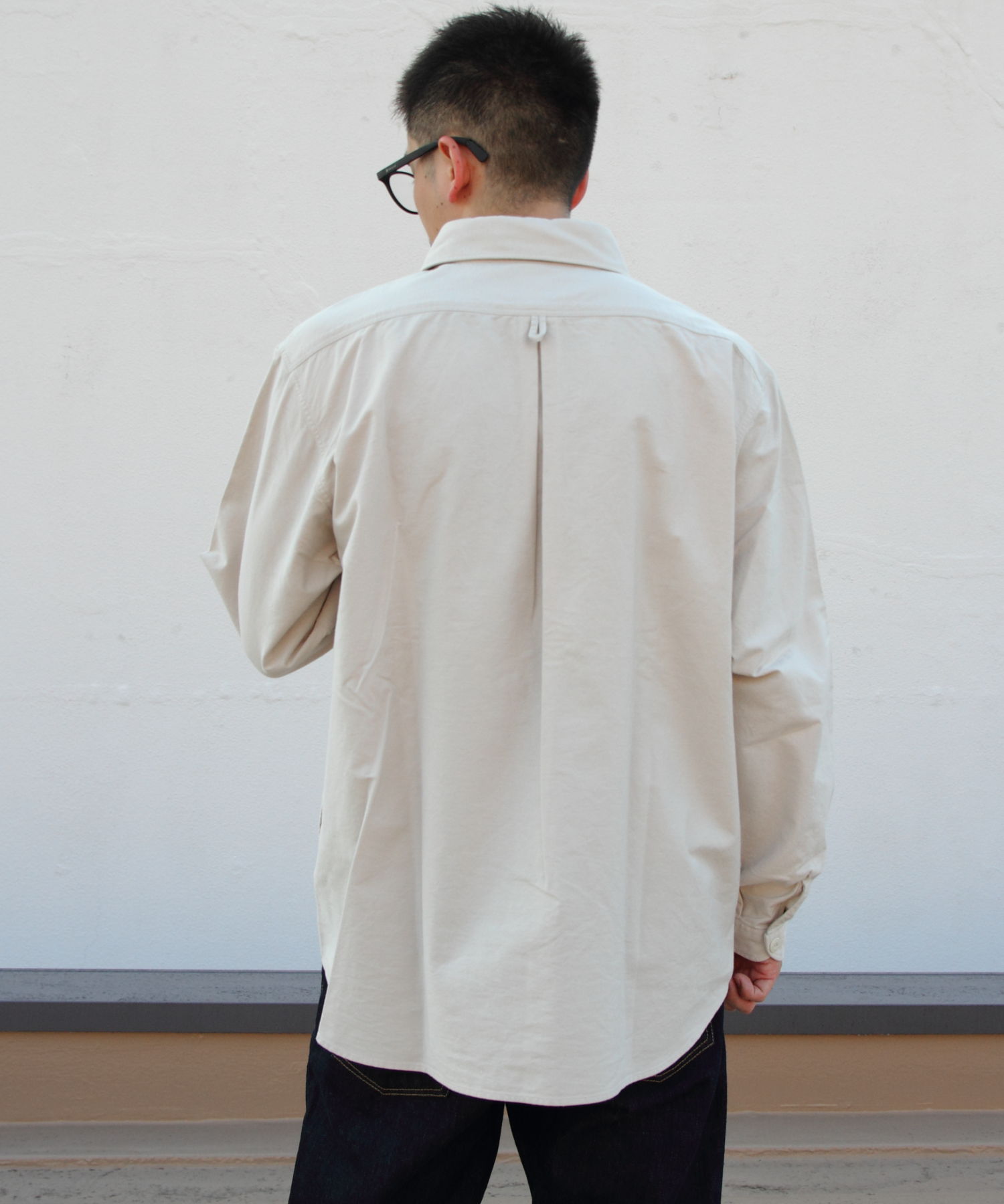 DANTON/ダントン ラウンドカラープルオーバーシャツロングスリーブ