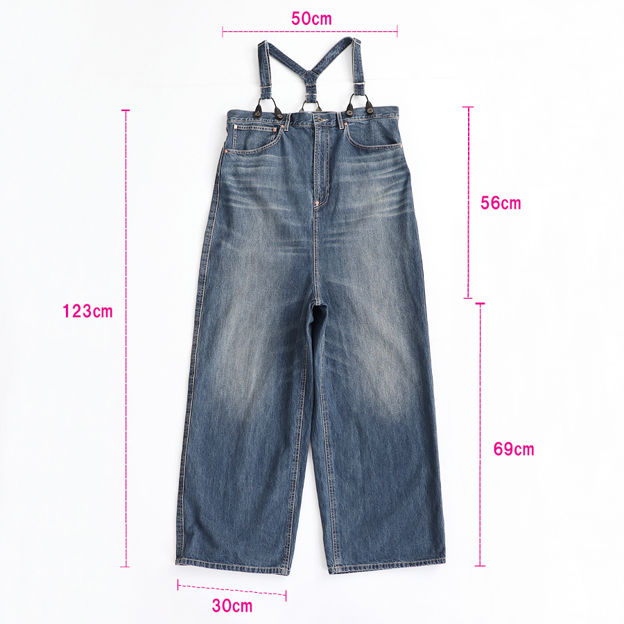 RHODOLIRION (ロドリリオン) 5Pockets Suspender Pant - Denim