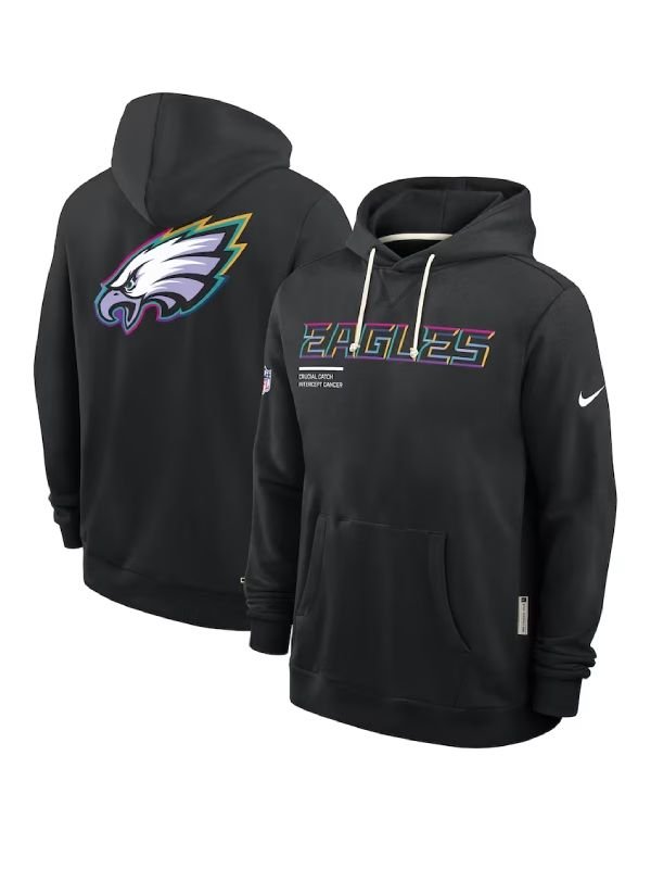 Philadelphia Eagles 2025 Crucial Catch Hoodie Black