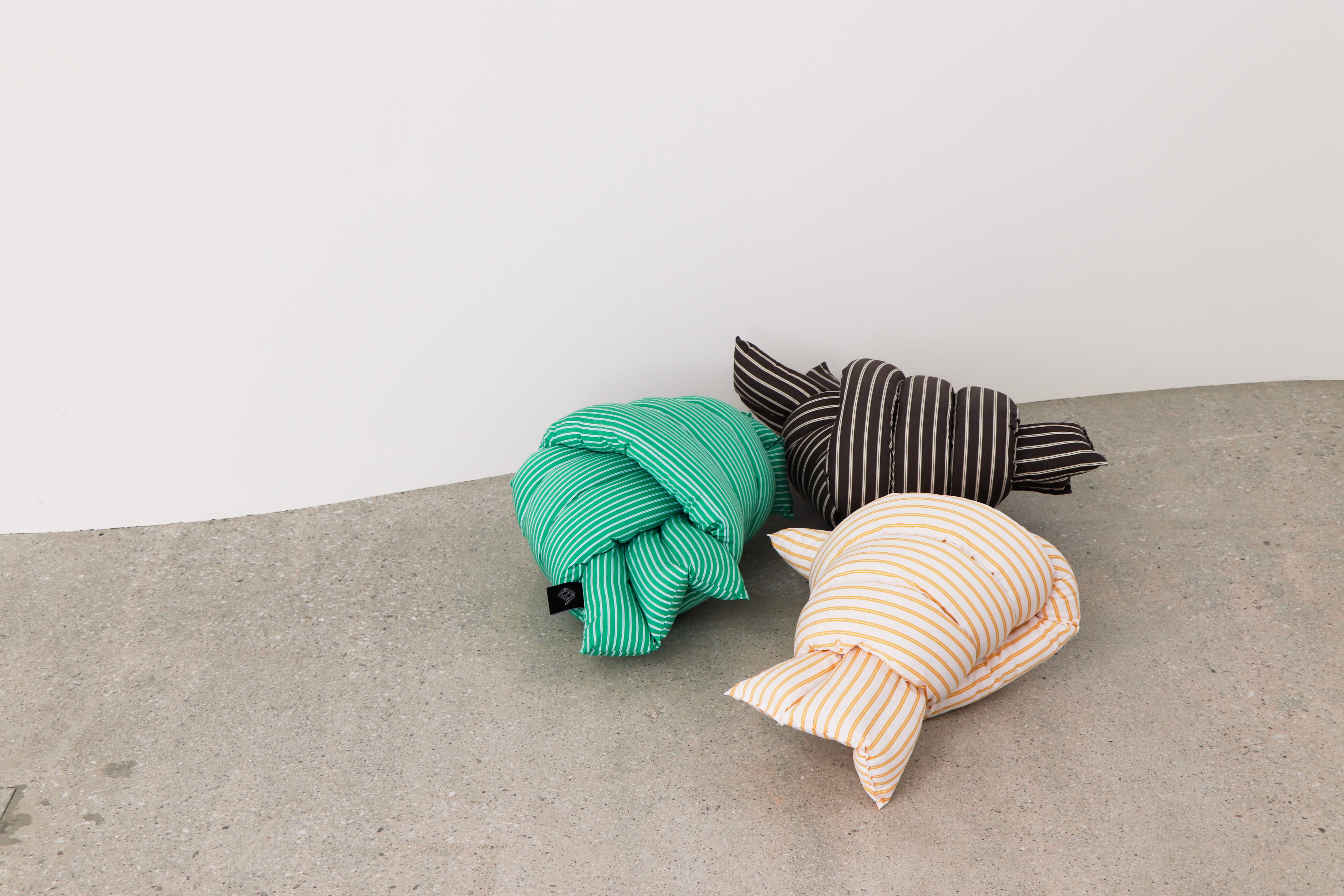 Musubi Cushion - Cotton | Double Stripe Brown x Sand