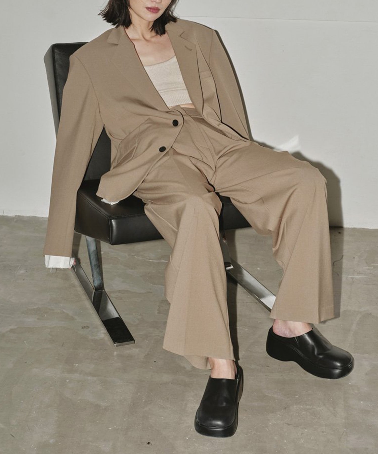 Doubletuck Smooth Trousers(36 OLIVE): TODAYFUL: WOMENS｜ STUDIOUS