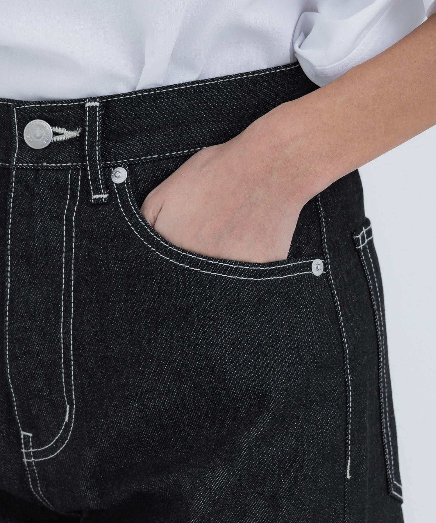 selvedge denim woman fits(36 BLACK): beautiful people: WOMENS