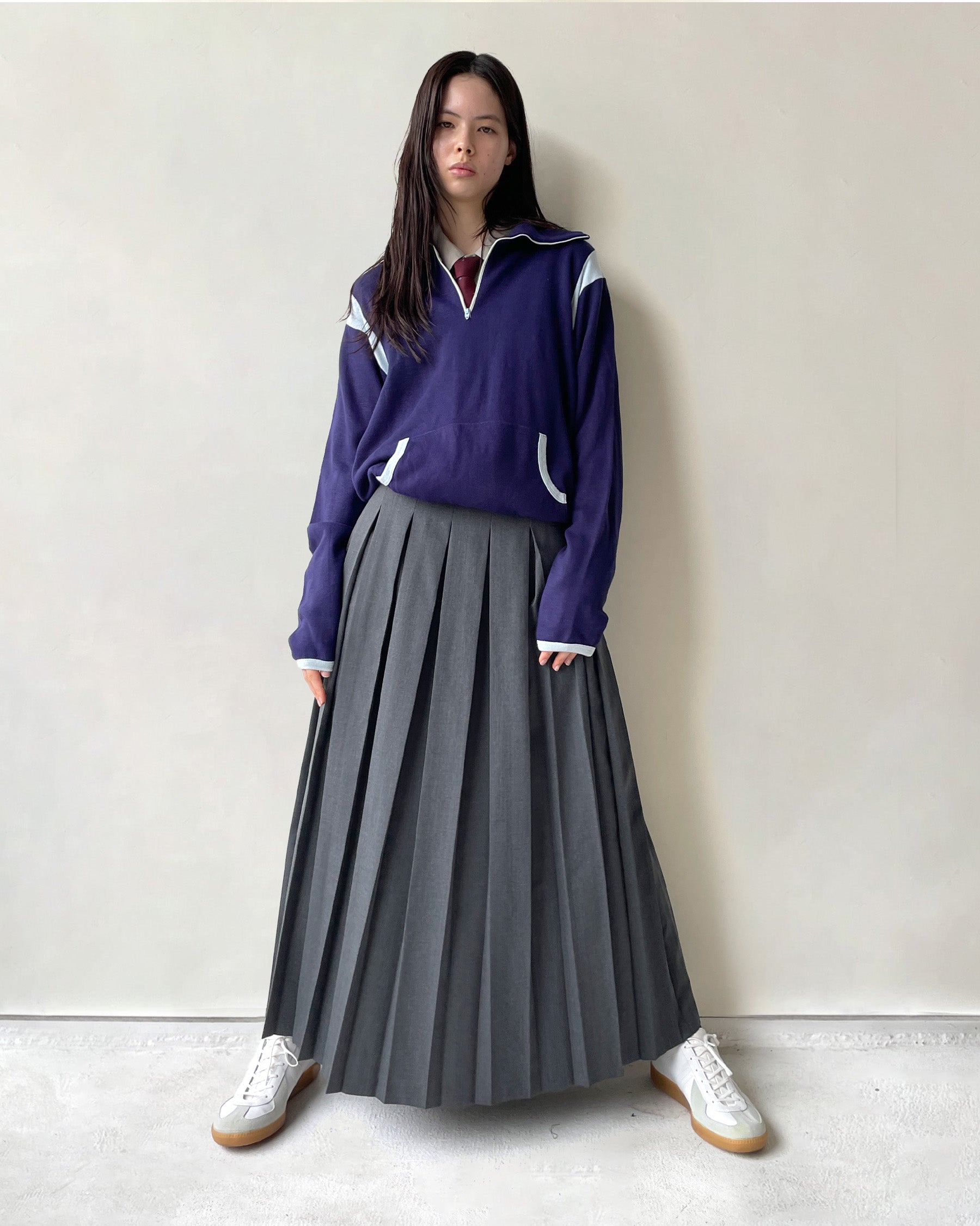 404 Original | PLEATED SKIRT - GRAY – studiolab404.com