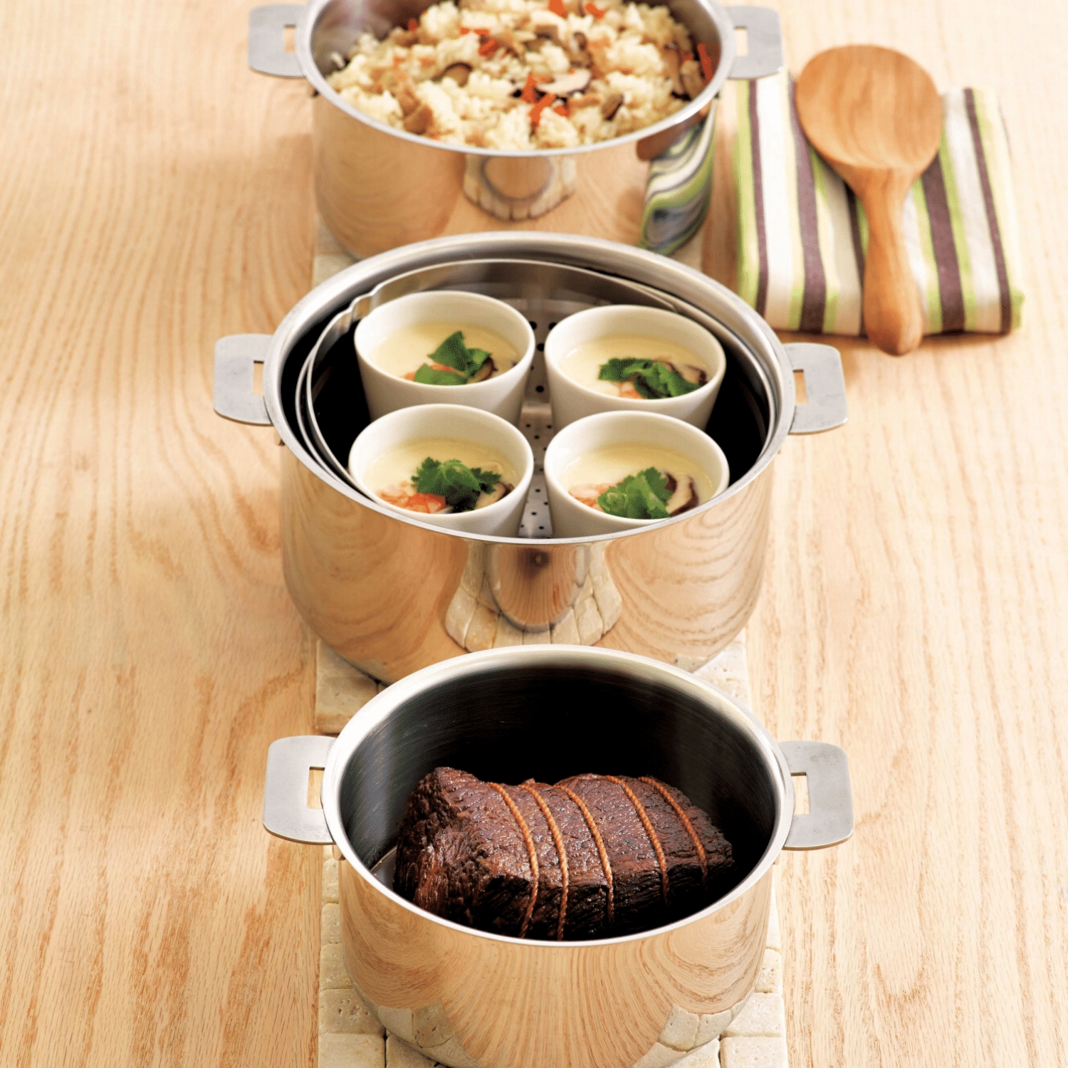 CRISTEL/グラフィット 深鍋 24cm -収納性抜群！ハンドル着脱式の