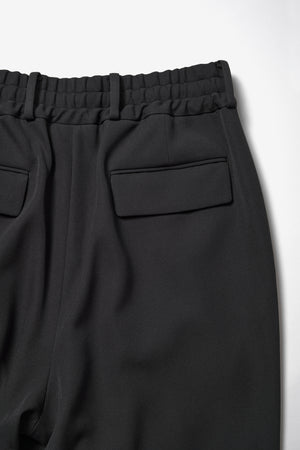 HEAVY WOOL GABARDINE FLARE EASY TROUSERS .12【SLATE GREY