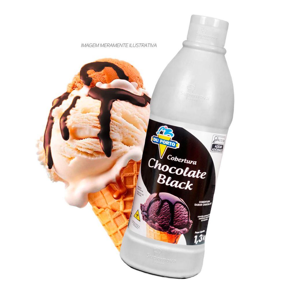 Cobertura Sabor Artificial Chocolate Black Colorida
