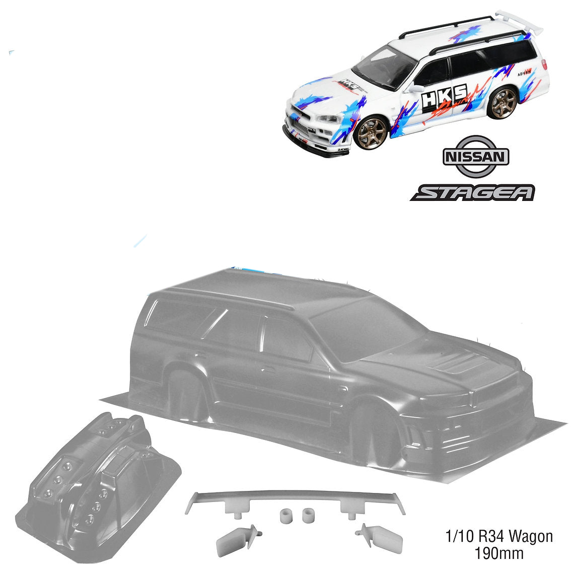 Mazda RX-7 FD3S (Aero) 1-10 Body Set [D-Like] DL107-1 – Super-G R