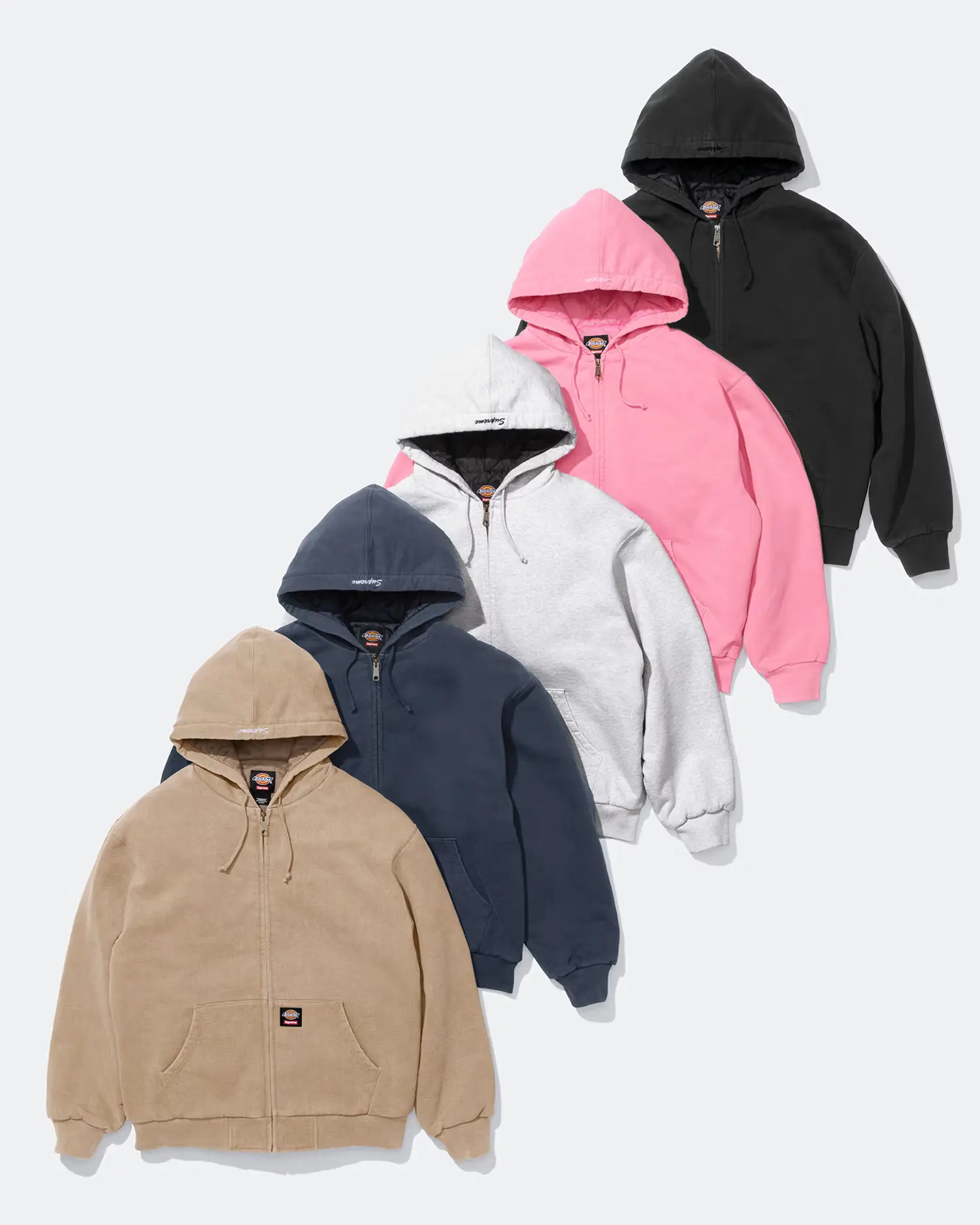 Supreme®/Dickies® Quilted Lined Zip Up Hooded Sweatshirt | Supreme
