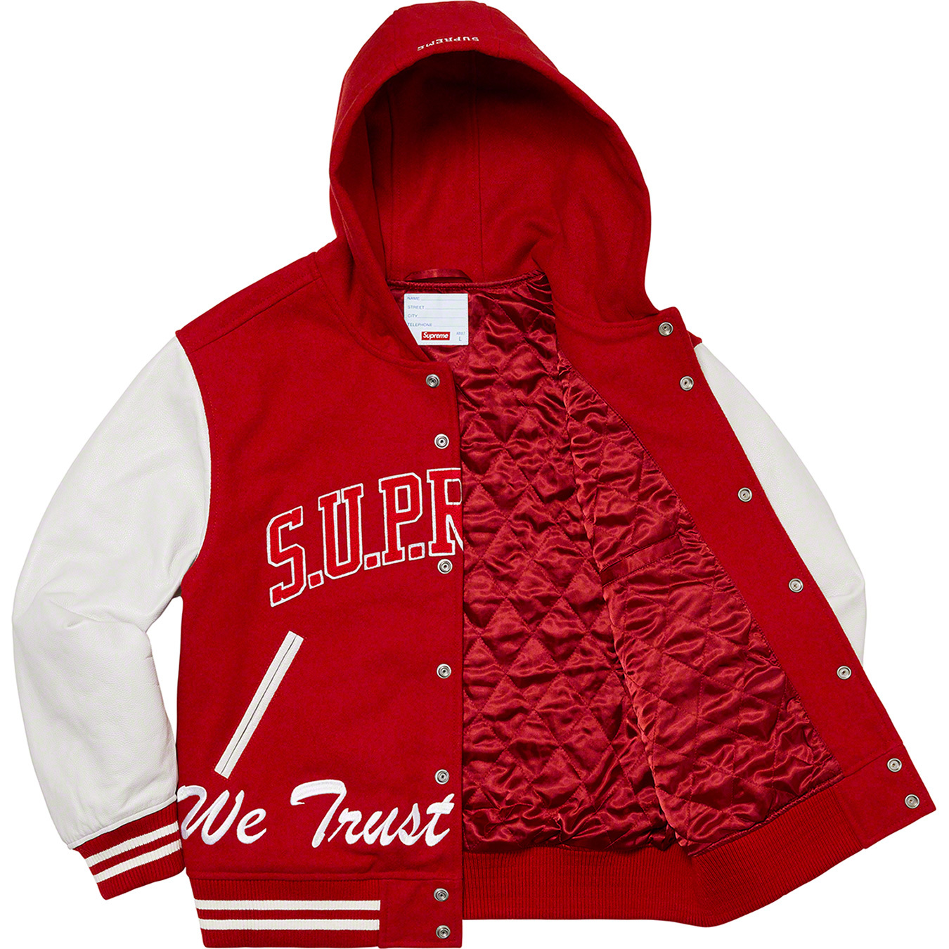 King Hooded Varsity Jacket | Supreme 20fw