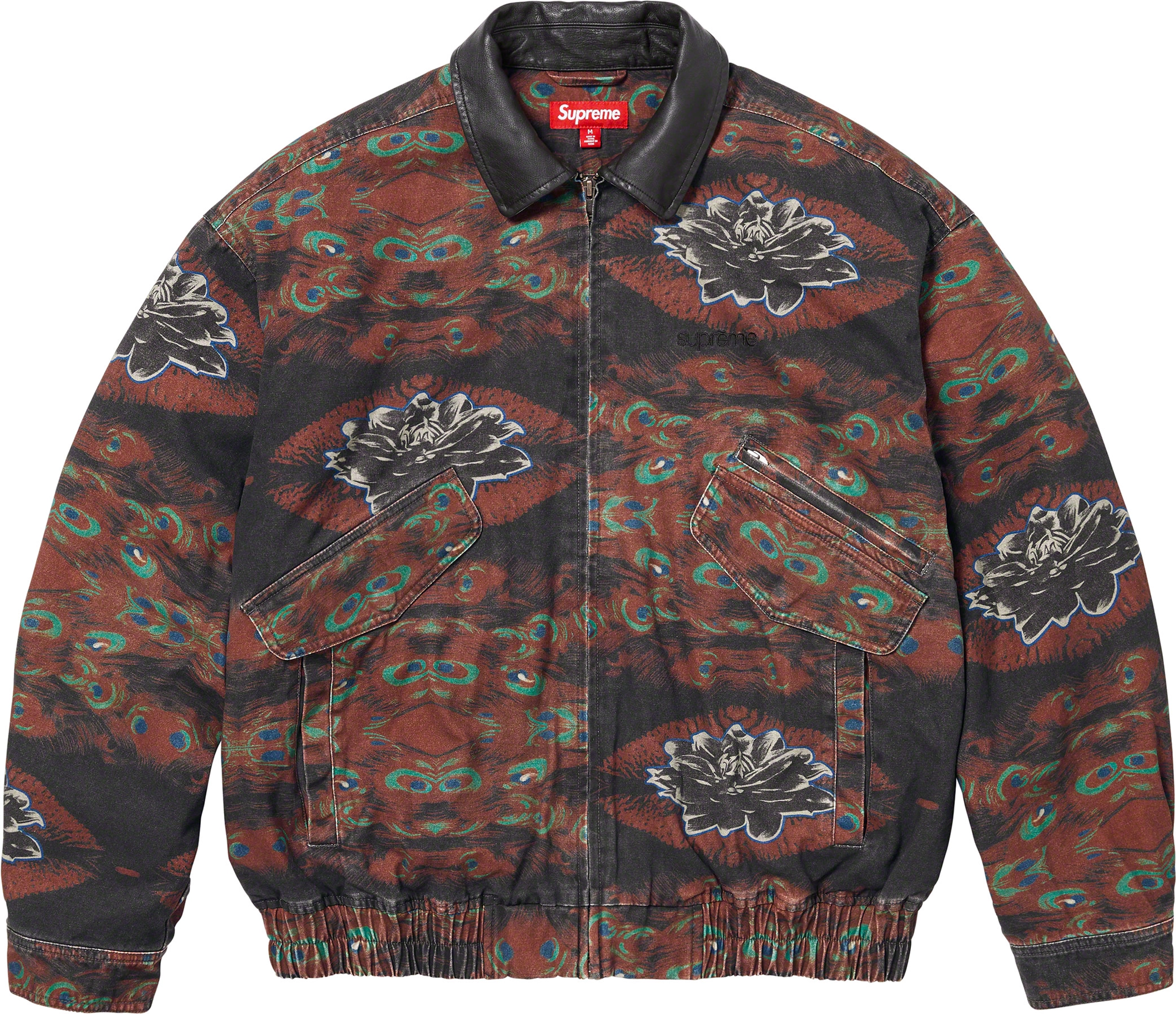 Leather Collar Utility Jacket | Supreme 23fw