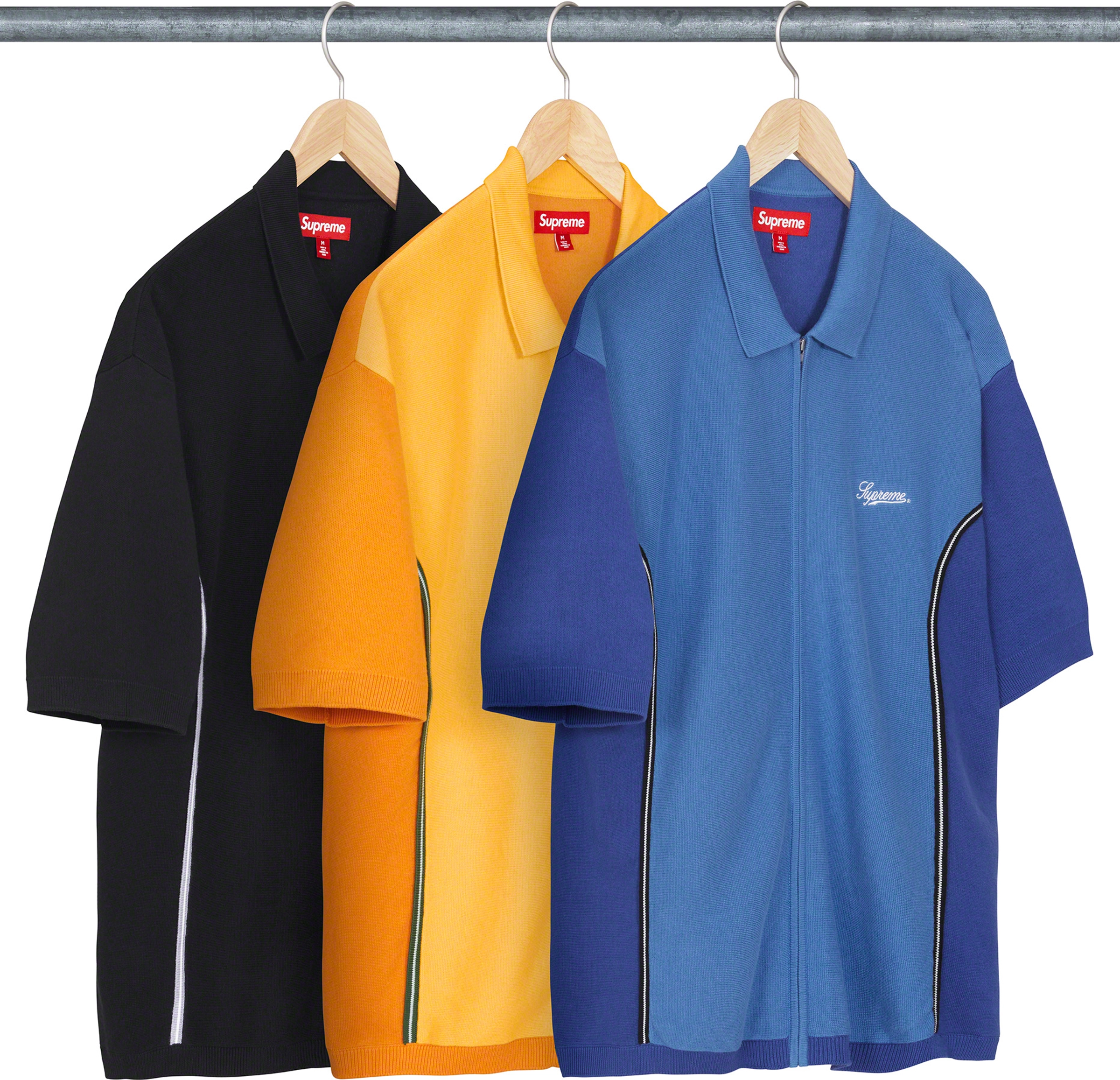 Piping Zip Up Polo | Supreme 23fw