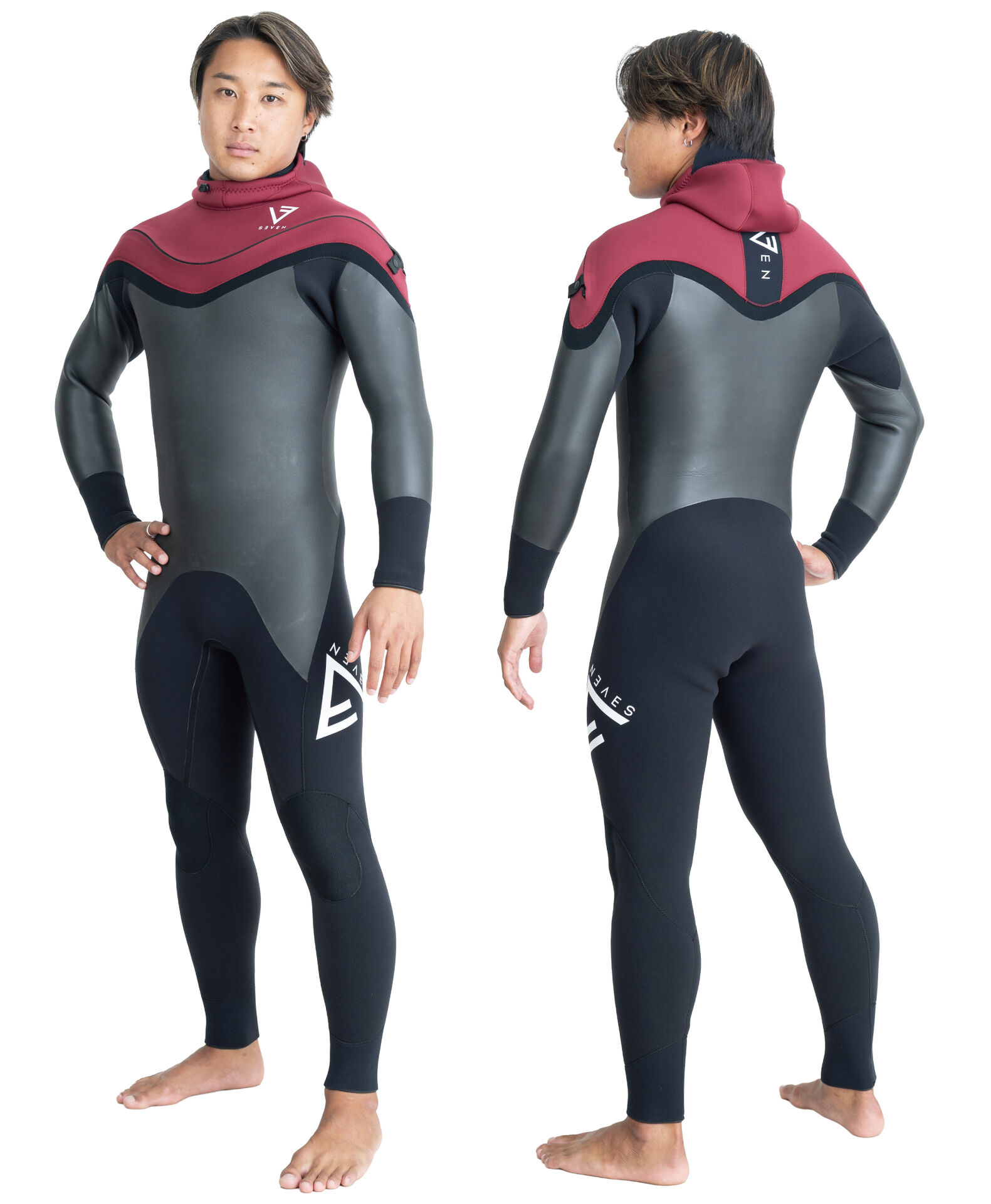 サーフィン冬用　セミドライスーツ ブラック