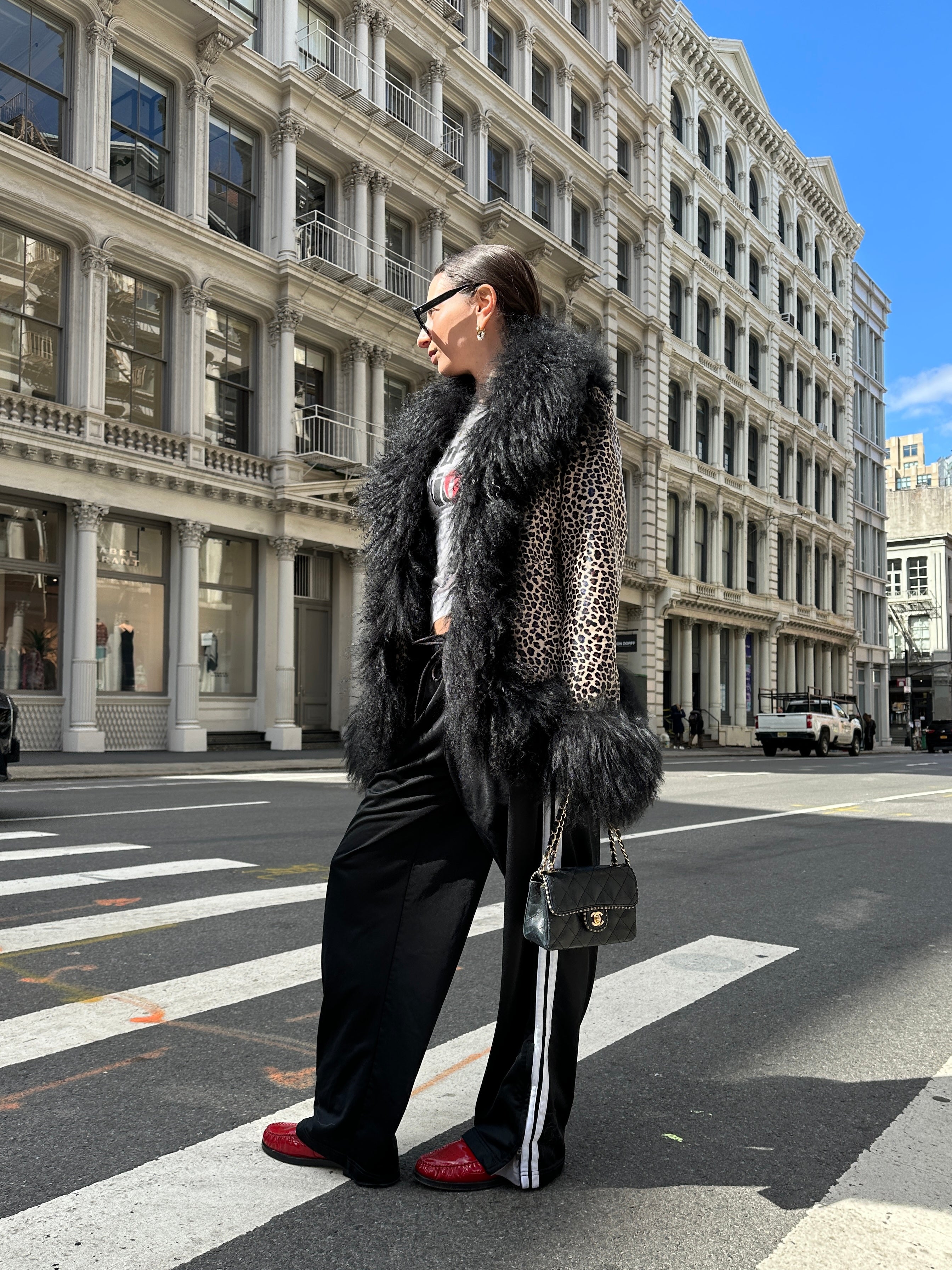 Dorothy Leopard Leather Shearling Coat – SUSANNA CHOW
