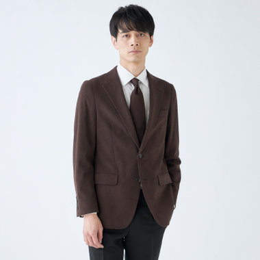 CLASSICO TAPERED】【秋冬】2釦ジャケット/ブラウン×コーデュロイ/4S