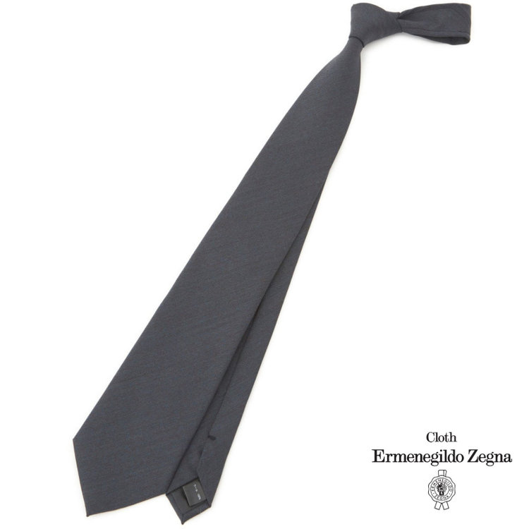 SL】ウールシャドーストライプネクタイ 8.5cm幅/グレー/Ermenegildo