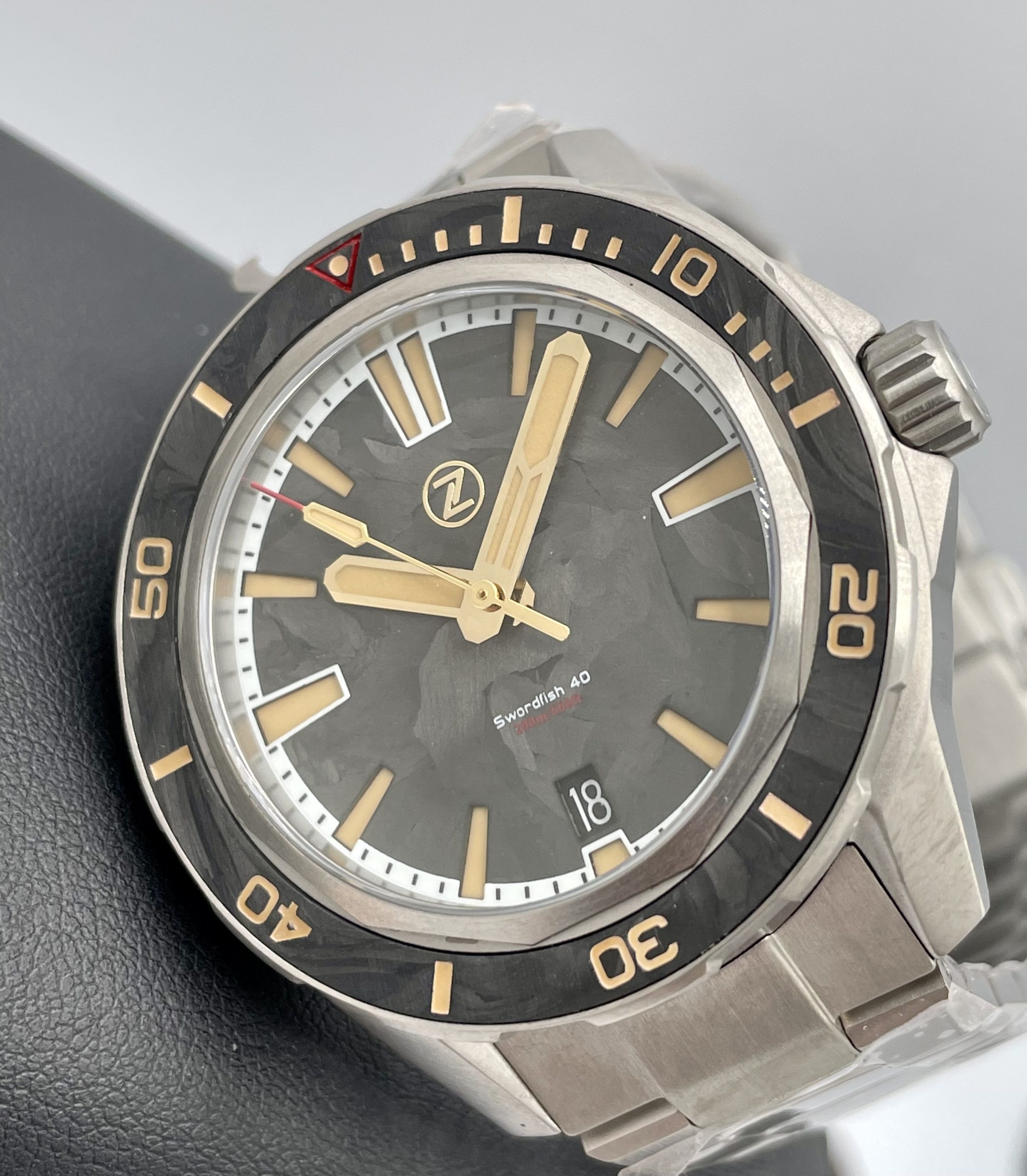 Zelos Swordfish 40 Forged Carbon Dial & Bezel Titanium 40mm
