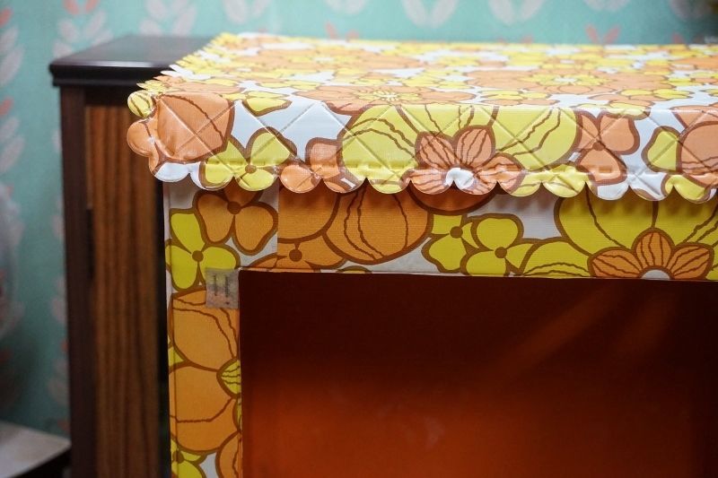 ビニール収納ケース 花柄 レトロポップ 70年代 2段ボックス デッド