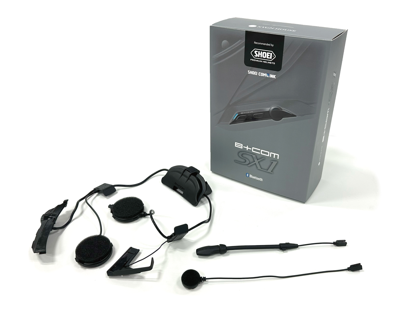 B+COM SX1 バイク用インカム フルフェイスヘルメット取付方法 SHOEI GT